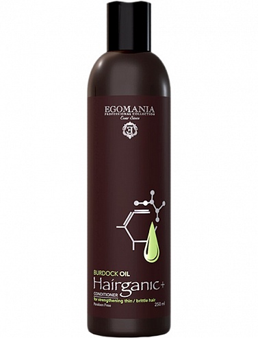 HAIRGANIC+ Кондиционер с маслом репейника для укрепления волос 250 мл