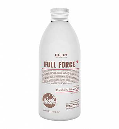 Ollin Full Force Восстанавливающий шампунь с маслом кокоса 300 мл