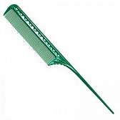YS Park Расческа 101 с хвостиком зелёная 21,6 см
