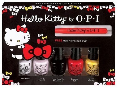 OPI Коллекция лаков мини "Hello Kitty" 5*3,75 мл
