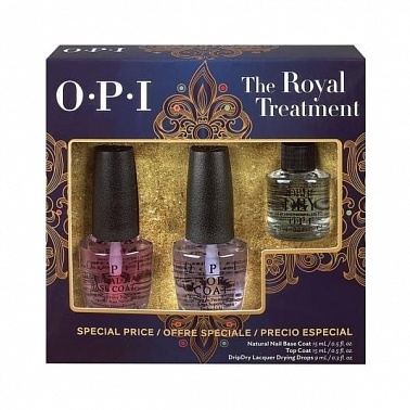 OPI Набор The Royal Treatment (Топ + сушка, база в подарок)