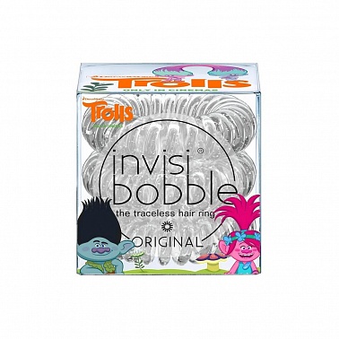 invisibobble Original Trolls Резинка-браслет для волос прозрачная, 3 шт.