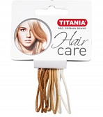 Titania Резинки для волос 4,5 см, цветные, 9 шт.