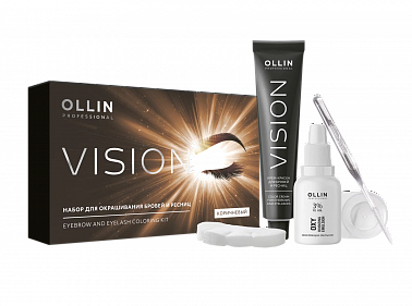 Ollin Vision Крем-краска для бровей и ресниц в наборе 20 мл коричневый