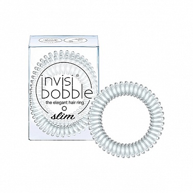invisibobble SLIM Резинка-браслет для волос, прозрачный, 3 шт.