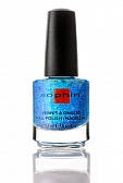 Sophin Лак для ногтей Покрытие, в прозрачной базе разноцветный  шиммер, Blue Lagoon, 12 мл