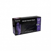 Kapous Перчатки нитриловые текстурированные, фиолетовые, размер M, 100 шт.