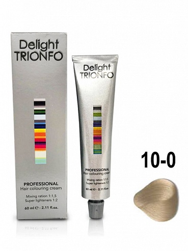 10-0 Delight TRIONFO Стойкая крем-краска для волос, Светлый блондин натуральный, 60 мл
