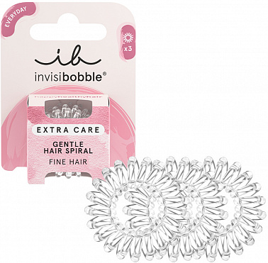 invisibobble Extra Care Резинка-браслет для тонких волос, прозрачный, 3 шт. invisibobble Extra Care Резинка-браслет для тонких волос, прозрачный, 3 шт.