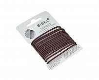 Sibel Резинки для волос тонкие коричневые, 16 шт.