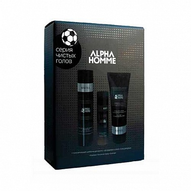 Alpha Homme Набор для душа: шампунь, гель, дезодорант 250/250/100 мл