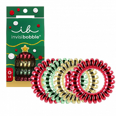 invisibobble Подарочный набор Резинки ORIGINAL Jingle Spiral, 4 шт.
