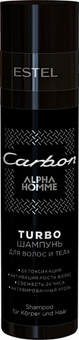 Alpha Homme Carbon TURBO-шампунь для волос и тела 250 мл