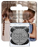 invisibobble Original True Black Резинка-браслет для волос черная, 3 шт. (с подвесом)