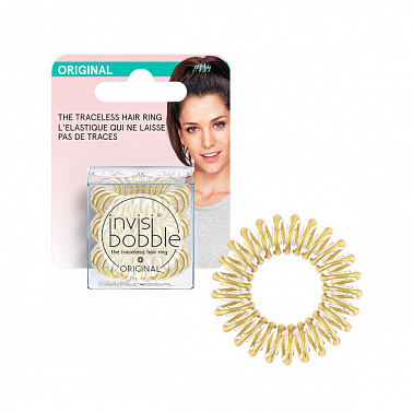 invisibobble Original You're Golden Резинка-браслет, золото, 3 шт. (с подвесом) 
