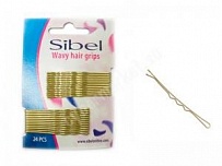 Sibel Невидимки для волос блонд 50 мм 24 шт. 