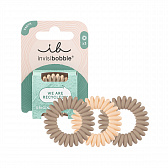 invisibobble EARTH Respiraled Резинка-браслет, серый/бежевый матовый, 3 шт.