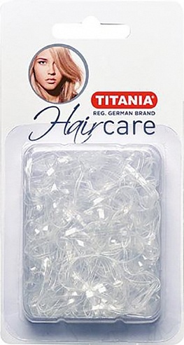 Titania Резинки силиконовые для причёсок белые, 150 шт.