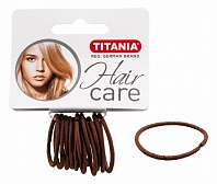 Titania Резинки для волос 3 см, коричневые, 12 шт
