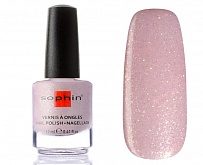 Sophin Лак для ногтей Светло-розовый, чуть припыленный рассеянный голографик, Luxury&Style, 12 мл